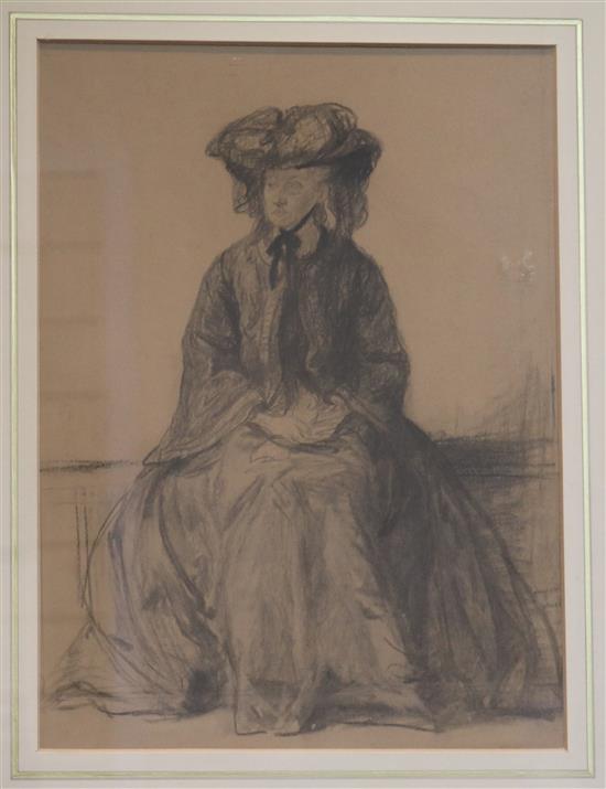 Frances Dodd (1874-1949) Portrait study of a woman 13.25 x 10in.